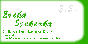 erika szekerka business card